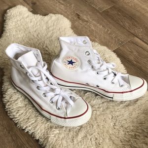 White high top converse sneakers